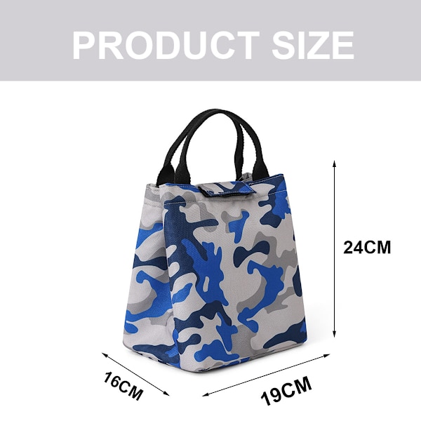 Lunch Box Bag Bärbar bento Bag Oxford Tyg isolerad Väska