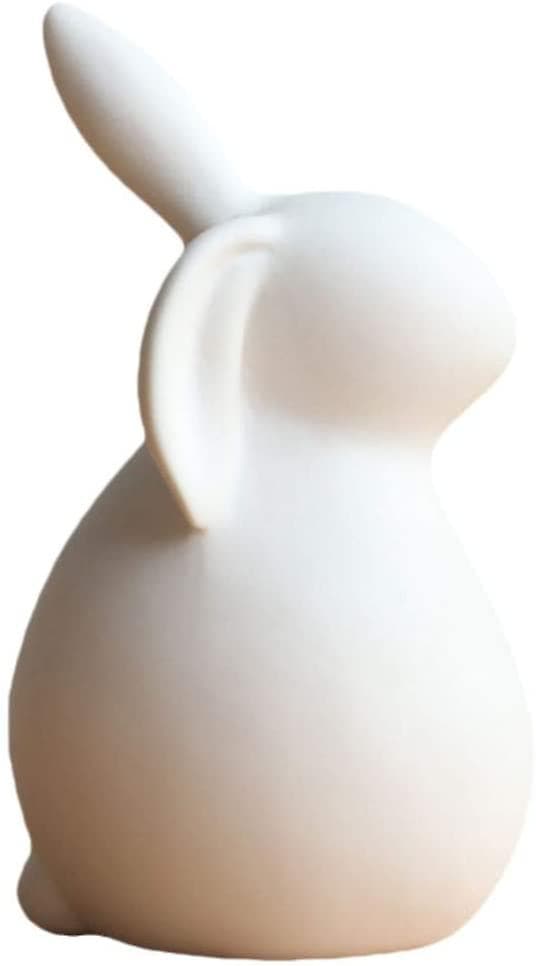2 stk. kaninpynt påskekanin kreative dekorative figurer statue keramisk eggfigur