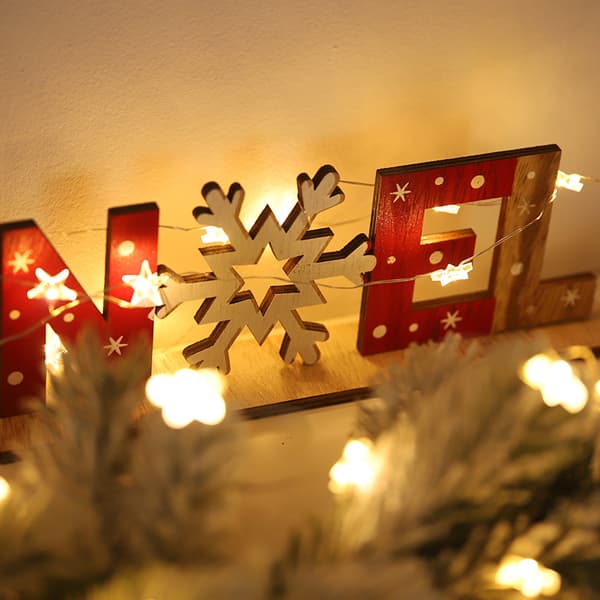 Juldekorationer träbokstavsdekorationer NOEL