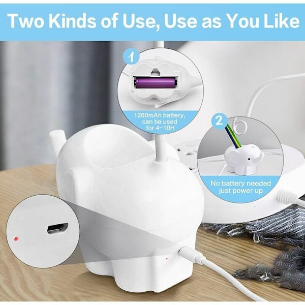 Bärbar Babylampa: Vikbar Design, Dimbar Nattlampa För Säker Och Mjuk Belysning För Barn, USB-Uppladdningsbart Vitt Ljus Perfekt Som Gåva