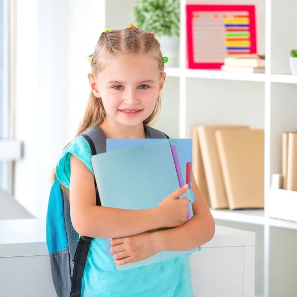 Plastficka expanderbar mapp, vikbar vikning, skola kontor,