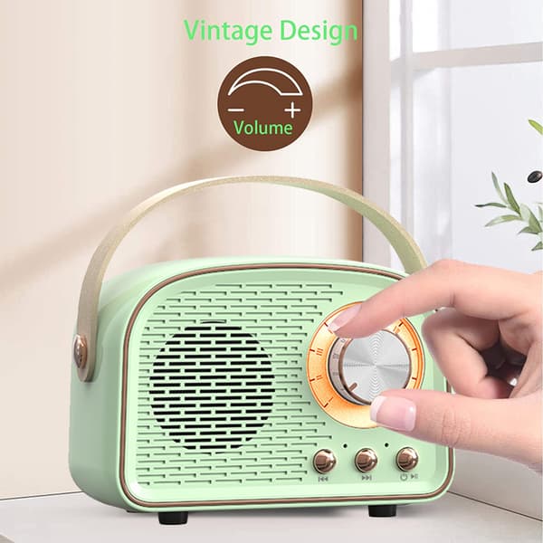 Retro Bluetooth-högtalare, trådlös vintage-högtalare, utomhuskabel