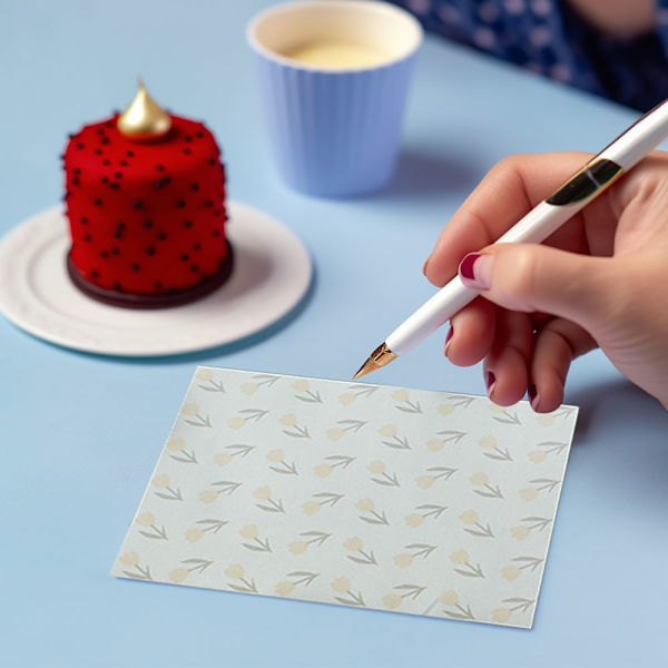 1 set inklusive brevpapper och kuvert Brevpapper: 25CM * 17.6CM, kuvert: 18CM * 13CM