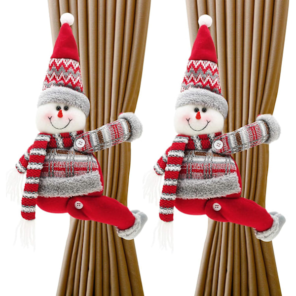 Lättinstallerade Gardinhållare Fästen, Non-woven Tyg Julgardinspännen för Design för Jul Hem Högtidsdekor, 2 Stycken