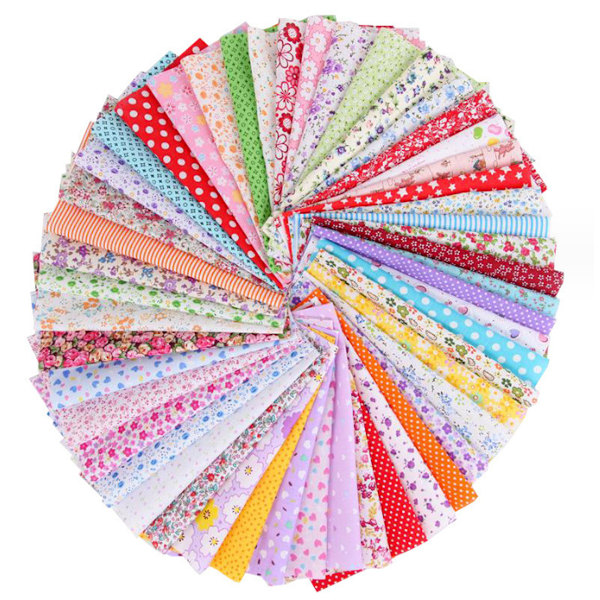 50 st bomulls tygpaket lapptäcke tyger  25 cm x 25 cm (50 st)