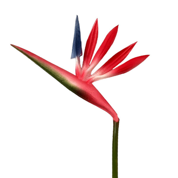 Konstgjord blomma Birdie, Real Touch Bird of Paradise konstgjord blombukett, konstgjorda blommor för hemträdgårdsbröllopsfestdekoration