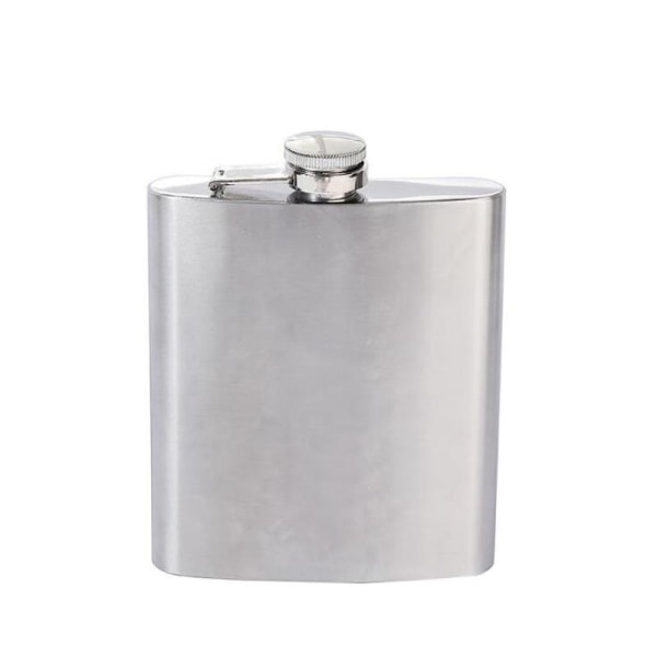 Taschenflasche / Flachmann chrom 2 Becher integriert