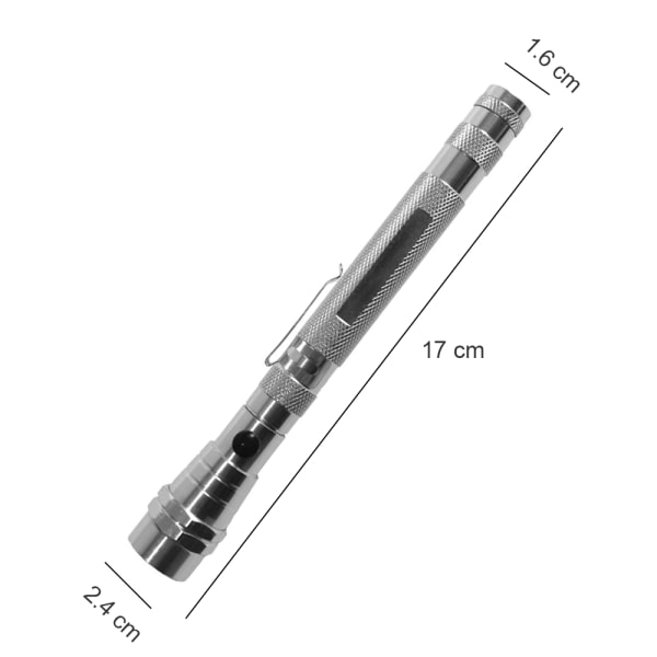 Bärbar LED Teleskopisk Flexibel Extensibel LED Ficklampa