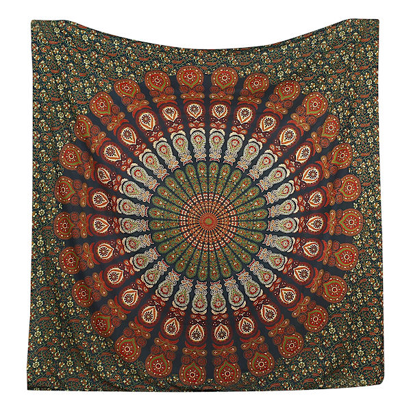 Mandala väggbonad blommig guld sängkläder gobeläng tryckt
