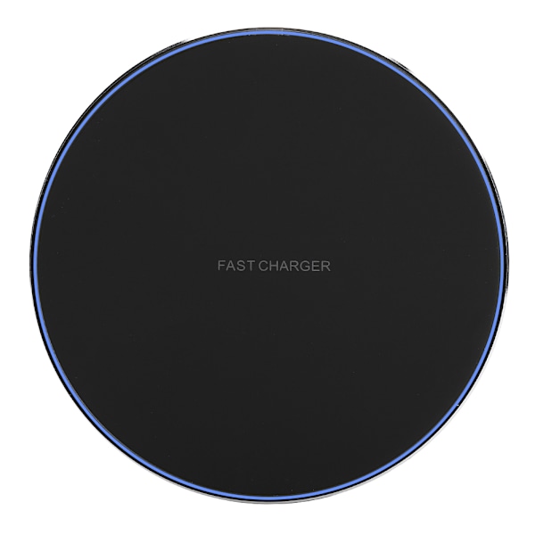 Svart 10W trådlös telefonladdare adapter frostad ultratunn 5W 10W snabbladdning