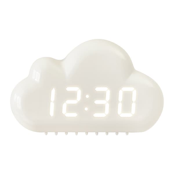 Vit Digital Intelligent Timing Liten Fyrkantig Väckarklocka Mini C