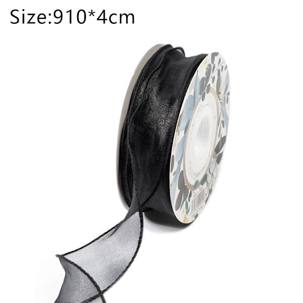 2 Rullaa 4CM Läpinäkyvää Organza-nauhaa - 20 Jaardia Lahjanpakkaamiseen, Kimppuihin