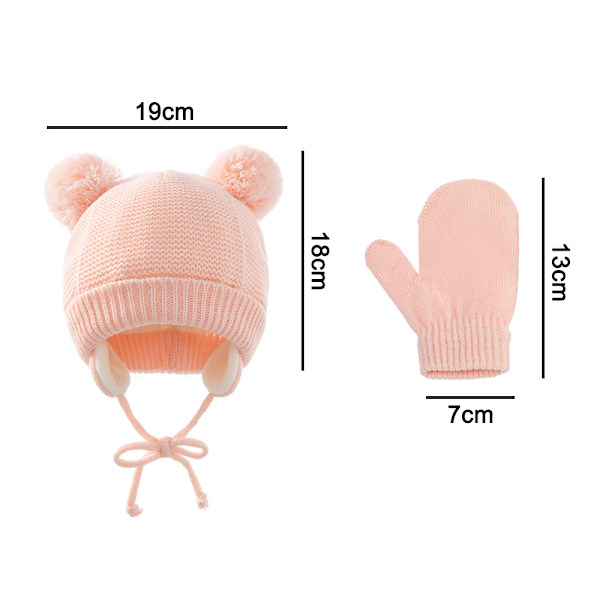 1 set Baby Hat Cute Bear Toddler Earflap Beanie Warm för hösten