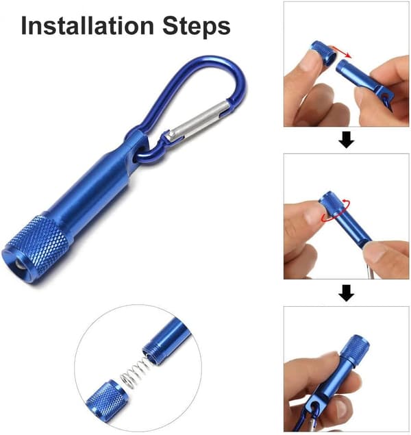 3-delt mini LED lommelygte, LED lommelygte, LED lommelygte, mini