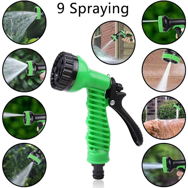 Sprutpistol för trädgårdsslang, justerbara munstycken, praktiska och effektiva bevattningslösningar, ergonomisk design för utomhusaktiviteter,