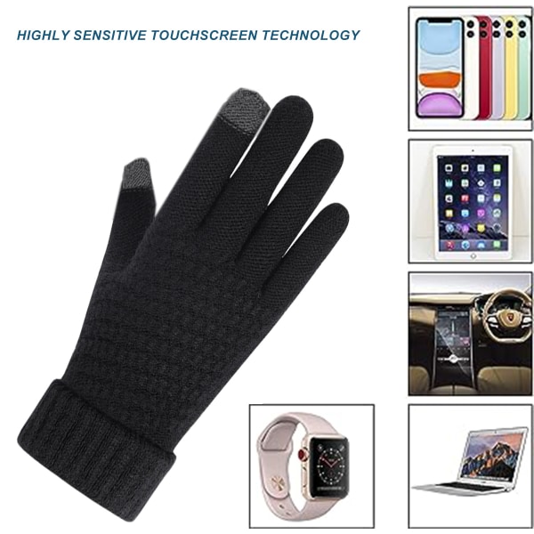 4 Par Dame Vinter Touchscreen Hansker Varme Fleecefôret