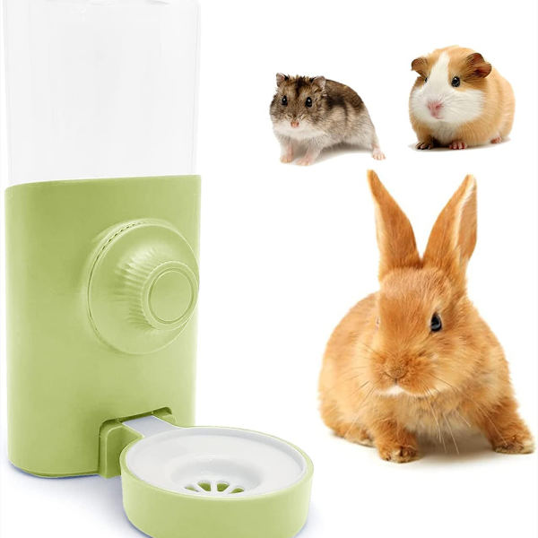 Automatisk Vatten Dispenser Kanin [Grön, 600 ml] Hängande Husdjur Drickflaska Kanin Marsvin Hamster Chinchilla Frettb Bur Vattenflaska