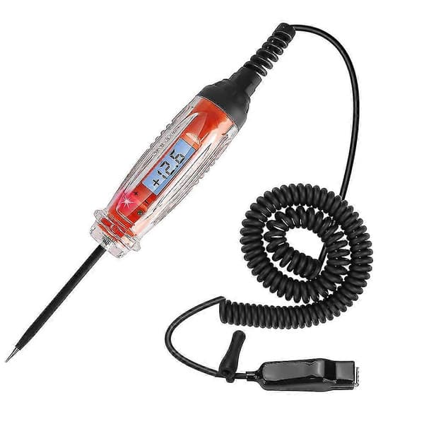 Automotive Test Light 3-60v Dc Digital Lys Tester Med Voltmeter, Kraftig Auto Krets Tester E