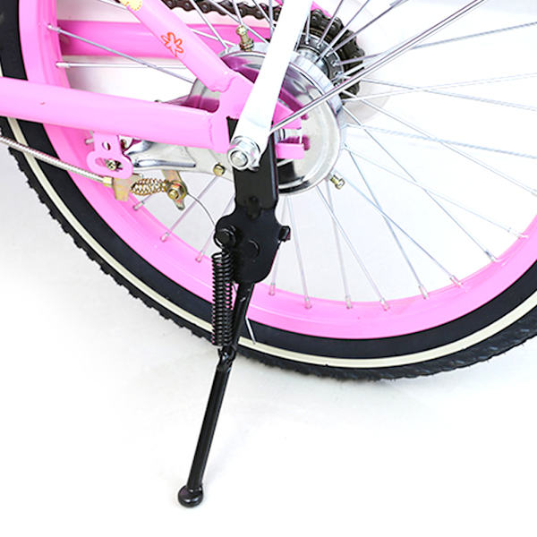 2 stk. Sort Kulstofstål Justerbar Sidefodstøtte Støttefod til Børnecykel Cykel Udskiftning, 12 Tommer