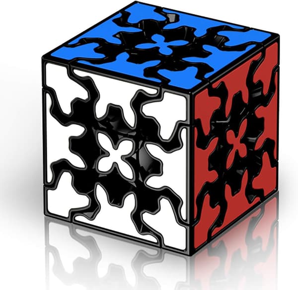 3x3x3 Rubiks Kub med 3D-växelstruktur, inbäddad brickdesign T