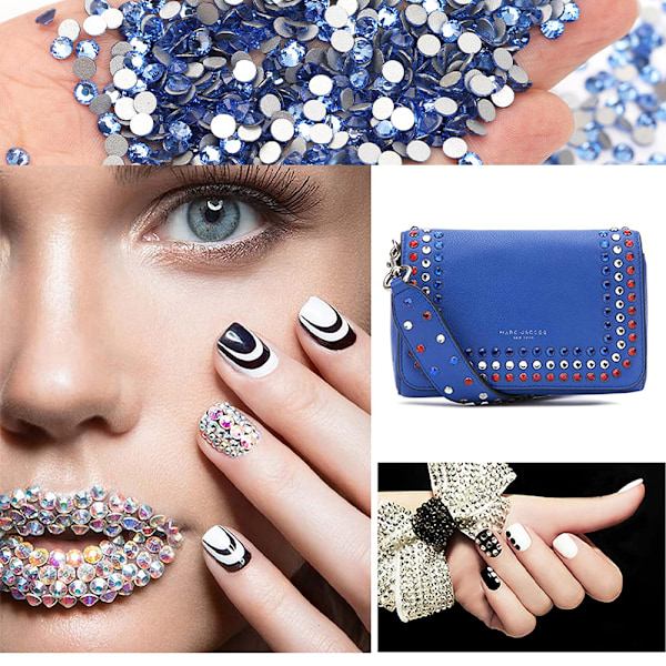 Krystal Rhinestones, Flade Glassten til Neglekunst, DIY Håndværk