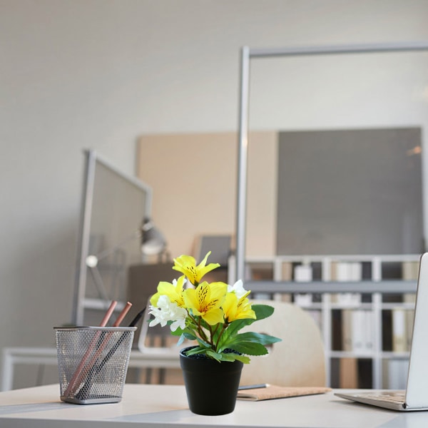 Falsk blomst magnolia hortensia lille bonsai kreativ dekoration