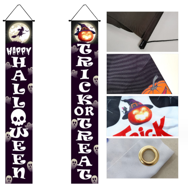 Halloween-banner - Udendørs/Indendørs/Dørvæg Velkomstdekoration