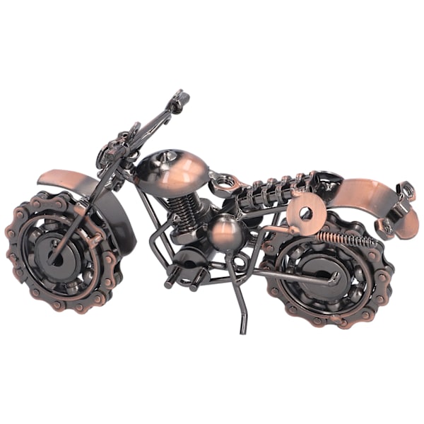 Motorsykkel Ornament Bronse Retro Stil Jern Kunstverk Liten Størrelse Dekk Modeller for Hjem Klubb