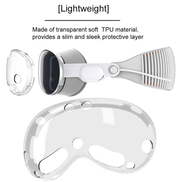 Gäller Apple Vision Pro skyddsfodral MR huvudmonterad utrustning Vision Pro finhålsskydd white