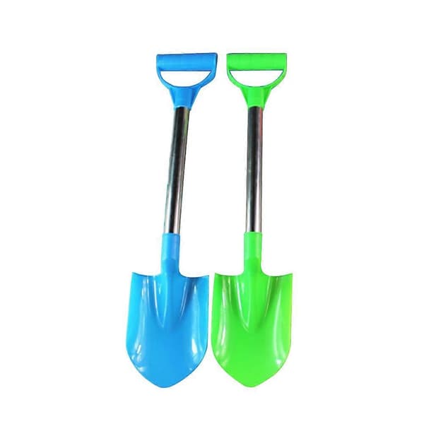 4 stk. Mini sandspader i tre, strandleker, sandgraving med plastspade, leker for barn (tilfeldig farge)