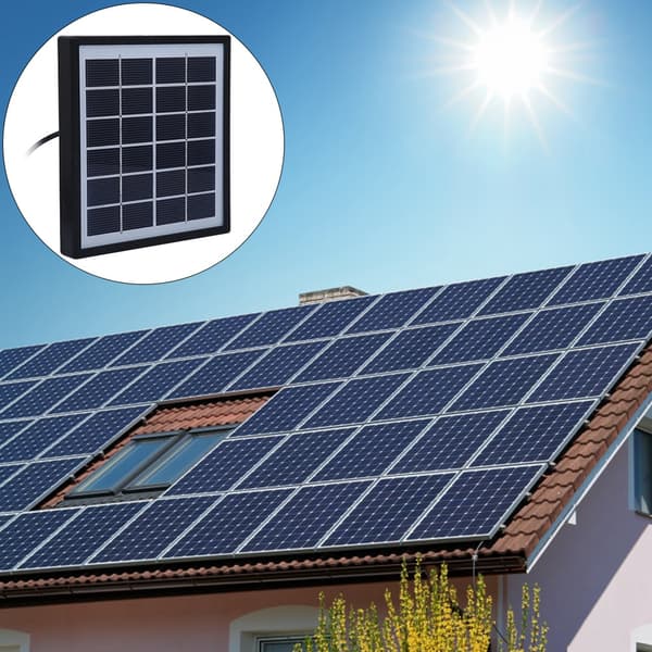 2W 6V Bærbart Polykrystallinsk Silicium DIY Solpanel med 3m Forlængerkabel Udendørs