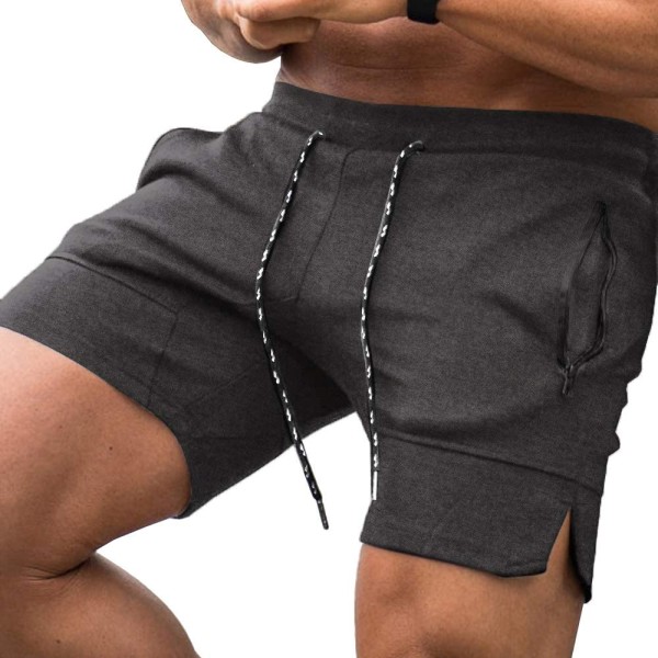 Gym träningsshorts för män Tyngdlyftning Squatting Short Fitted Tr