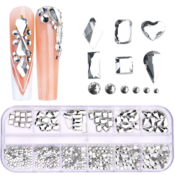 Negle Rhinestones Krystaller Stene Multiforme Størrelser Negleperler, til Negle DIY Håndværk Smykker