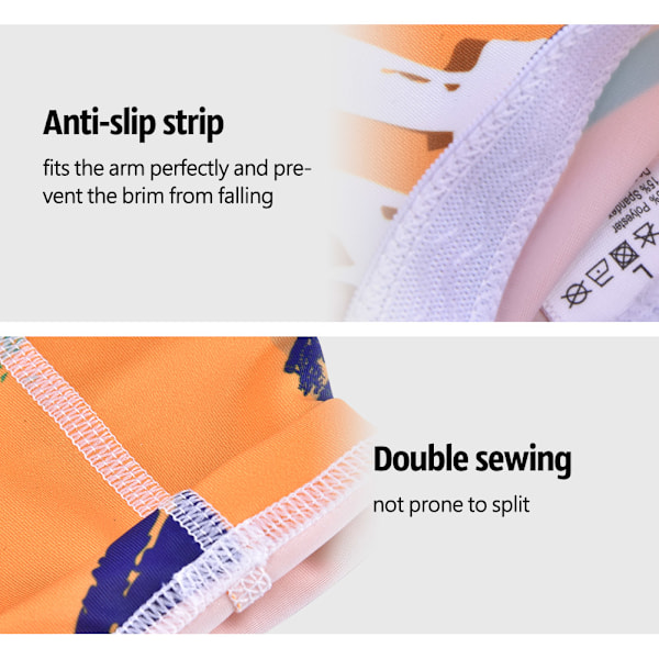 Herr Sport Andningsbar Snabbtorkande Elastisk Kompression Långt Skyddande Armskydd (Orange-XL)