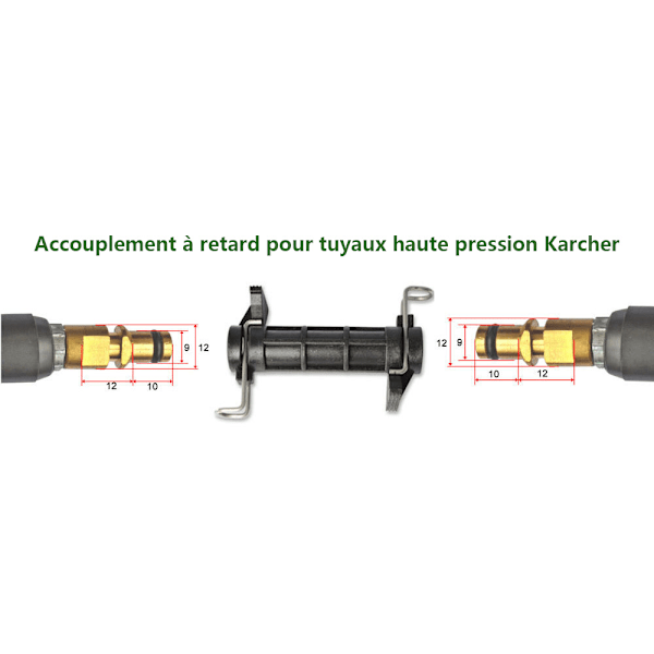 1 kpl - 6 m Karcher K2-K7 korkeapainepesurin vesiletku, autonpesukoneen vesiletku, räjähdyssuojattu letku