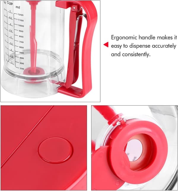 Elektrisk pannkakssmetdispenser 1200ML Kakdegstrut Mätning
