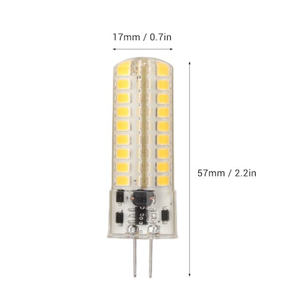 6 st G4 LED-lampa 700LM 7W 72LED 360 graders belysning Silikon G4-lampa för taklampa Vägglampa AC DC12V Varmvitt