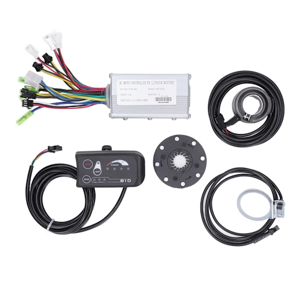 Elektrisk sykkelkonverteringssett 15A Elektrisk sykkelhastighetsstyringssett med S810-panel for 250W motor