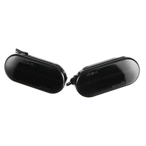 2x LED SIDE MARKØRER Sorte Blinklys VW GOLF 3 4 SEAT PASSAT POLO T5 DE