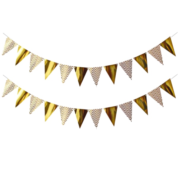 24 pieces of corrugated gold pennant pennant decoration cloth