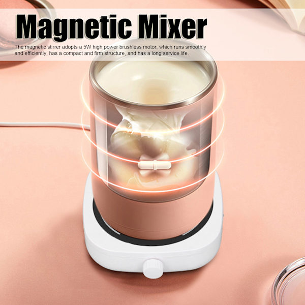 Magnetisk omrörare Tyst Mini USB Magnetisk Vätskeblandare för Bryggning Vetenskaplig Forskning 1L Kapacitet