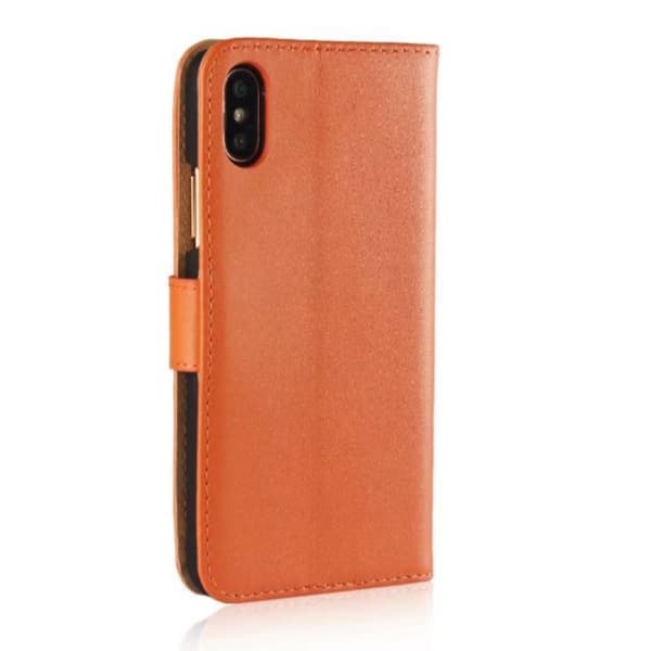 iPhone 12/12 Pro Äkta Läderfodral - Orange Orange Orange