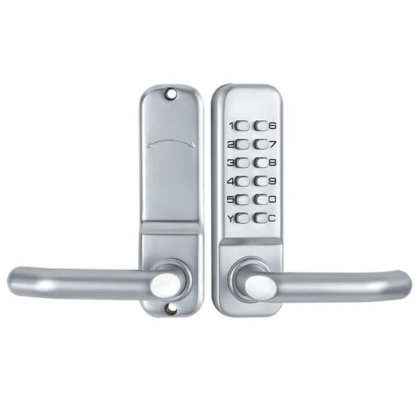 (Silverfärg) Nyckellöst mekaniskt dörrlås med knappsats