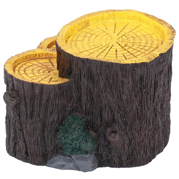 Resin Mini Stump Shape Hiding Hole Wooden Cave Artificial Aquarium Plants Ornaments for Shelter