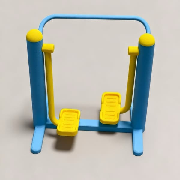 Mini Gym Parallel Bar-stil Telefonstativ, Skrivebordsstativ for Late Folk - Lyseblå light blue