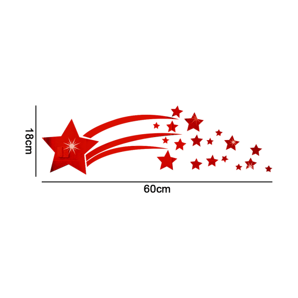 Meteor Comet Mirror Väggsticker, Sovrum Bakgrund Väggklistermärke