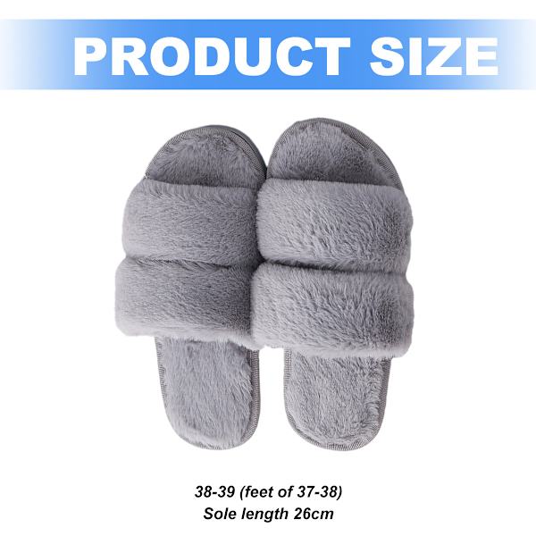 Fluffy Damessko Fluffy Faux Fur Slip On Ortopædiske Sko med A