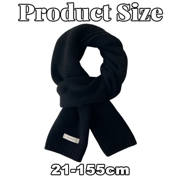 Vinter Ull Stickad Halsduk Dam Herr Enfärgad Stickad Halsduk Pashmina Mjuk Varm Krage Halsduk
