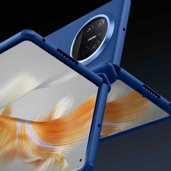 Passer til Nillkin Nergin Fold Folde Telefon Cover til Huawei Mate X3/Mate X5 Frosted Shield Blue
