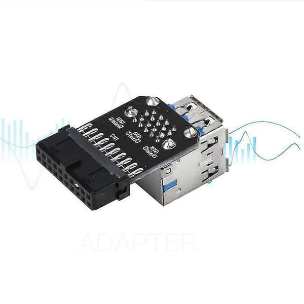 20-pins til Dobbelt USB3.0 Adapter Konverter Desktop Bundkort 19 Pins/20p Header til 2 Porte USB A Hun